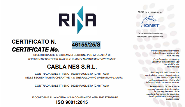 Certificazione ISO 9001:2015